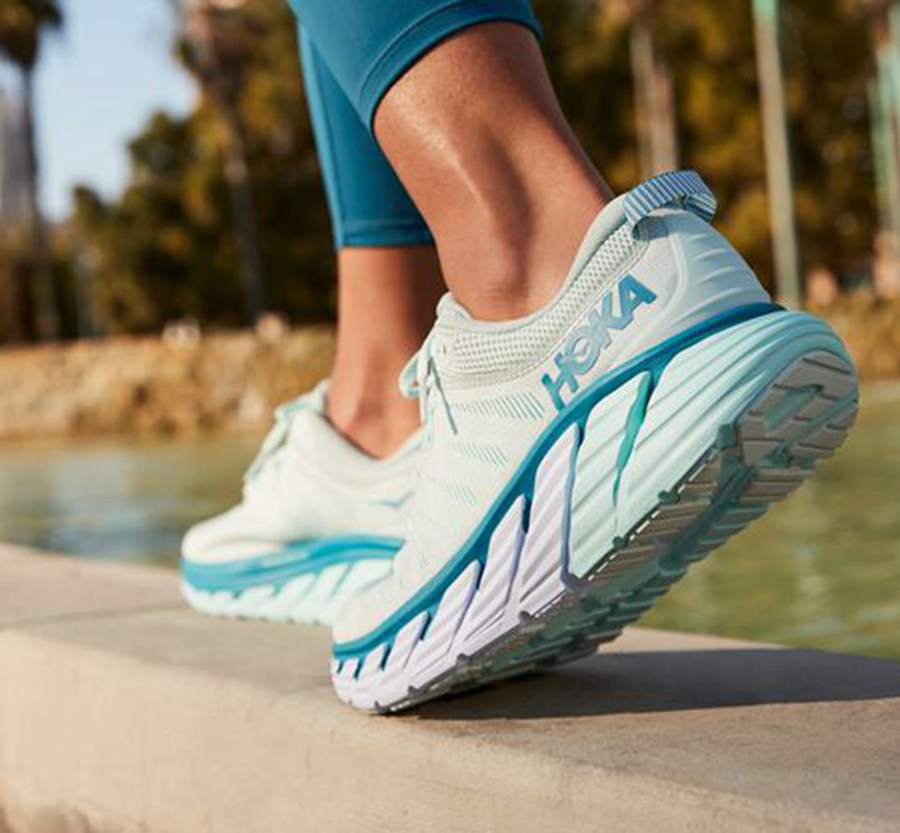 Hoka One One Womens Running Shoes - Gaviota 3 - Blue - CHEL65102